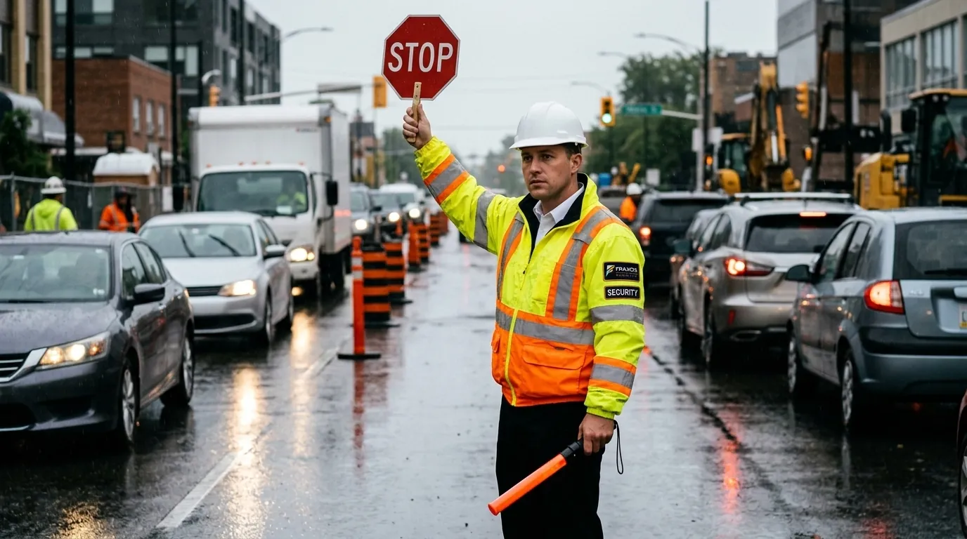 Praxon Security officers providing traffic control